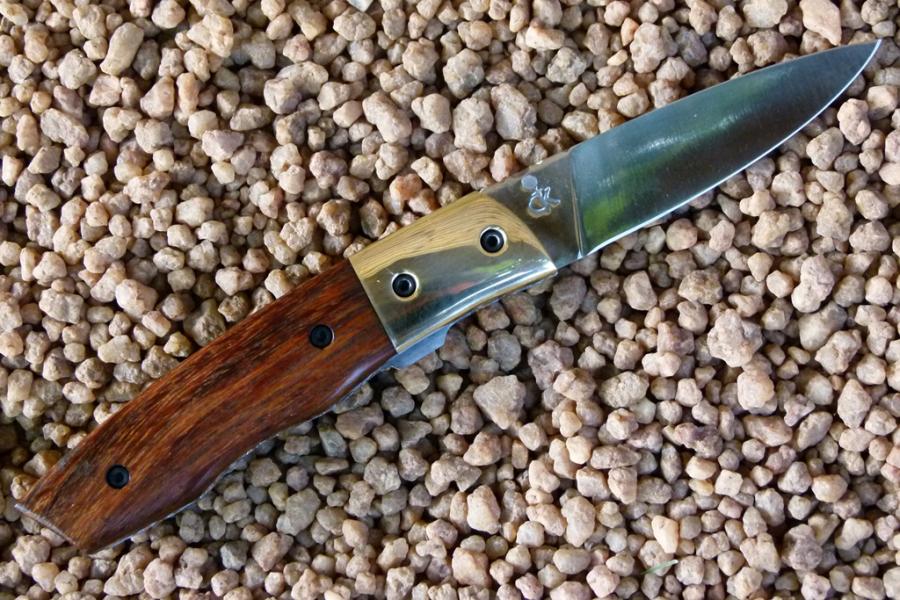 ingonyama-35&quot-ss-folder-with-brass-bolsters--rosewood-handle-plates